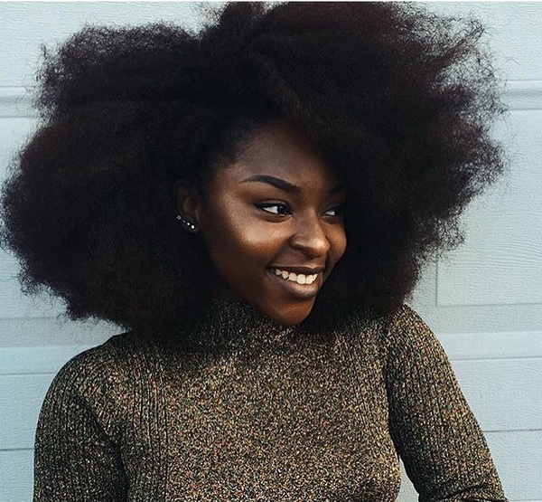 Natural hair instagrammer @dunsinsfaces