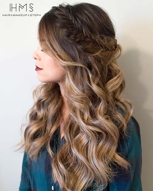 prom hairstyles loose curls