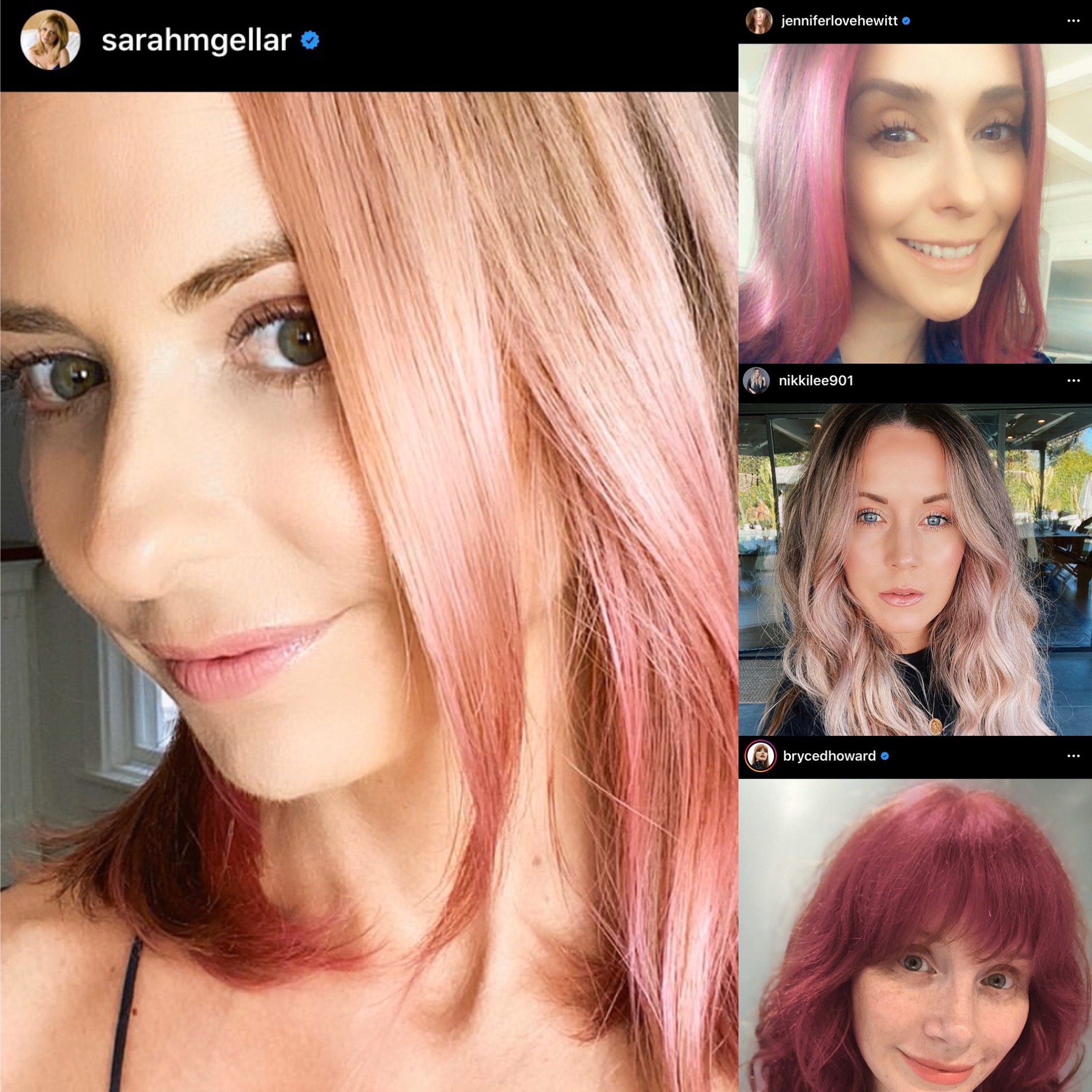 Images | @sarahmgellar, @jenniferlovehewitt, @brycedhoward, @nikkilee901